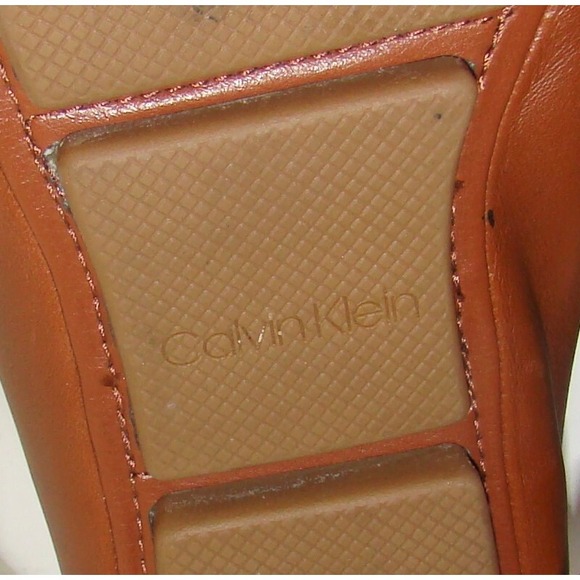 CALVIN KLEIN MAGNUS MENS TAN LEATHER DRIVING LOAFERS SHOES SIZE 12     DB2